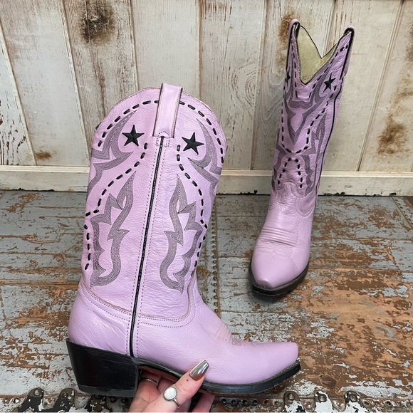 Durango Lilac Star Vintage Western Cowboy Boots - Picture 15 of 16